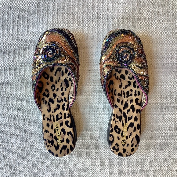 Chico's Shoes - Chico’s Sequin Mules Sz 6